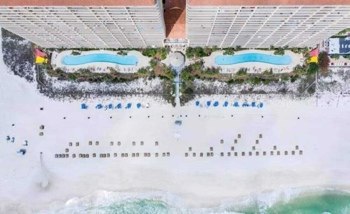 Aerial view of the resort