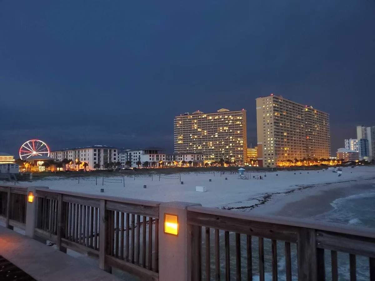 Calypso at night is BEAUTIFUL!  A view from the Pier.  