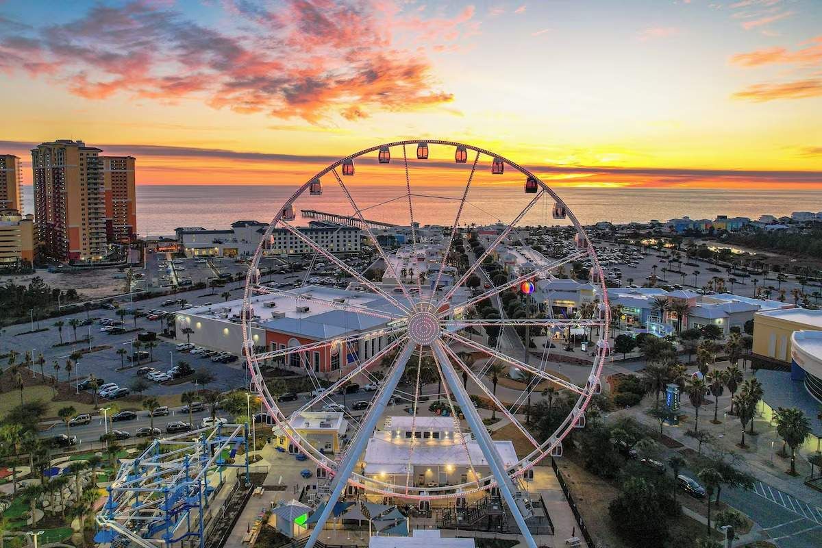The view looking from Pier Park at Calypso.  